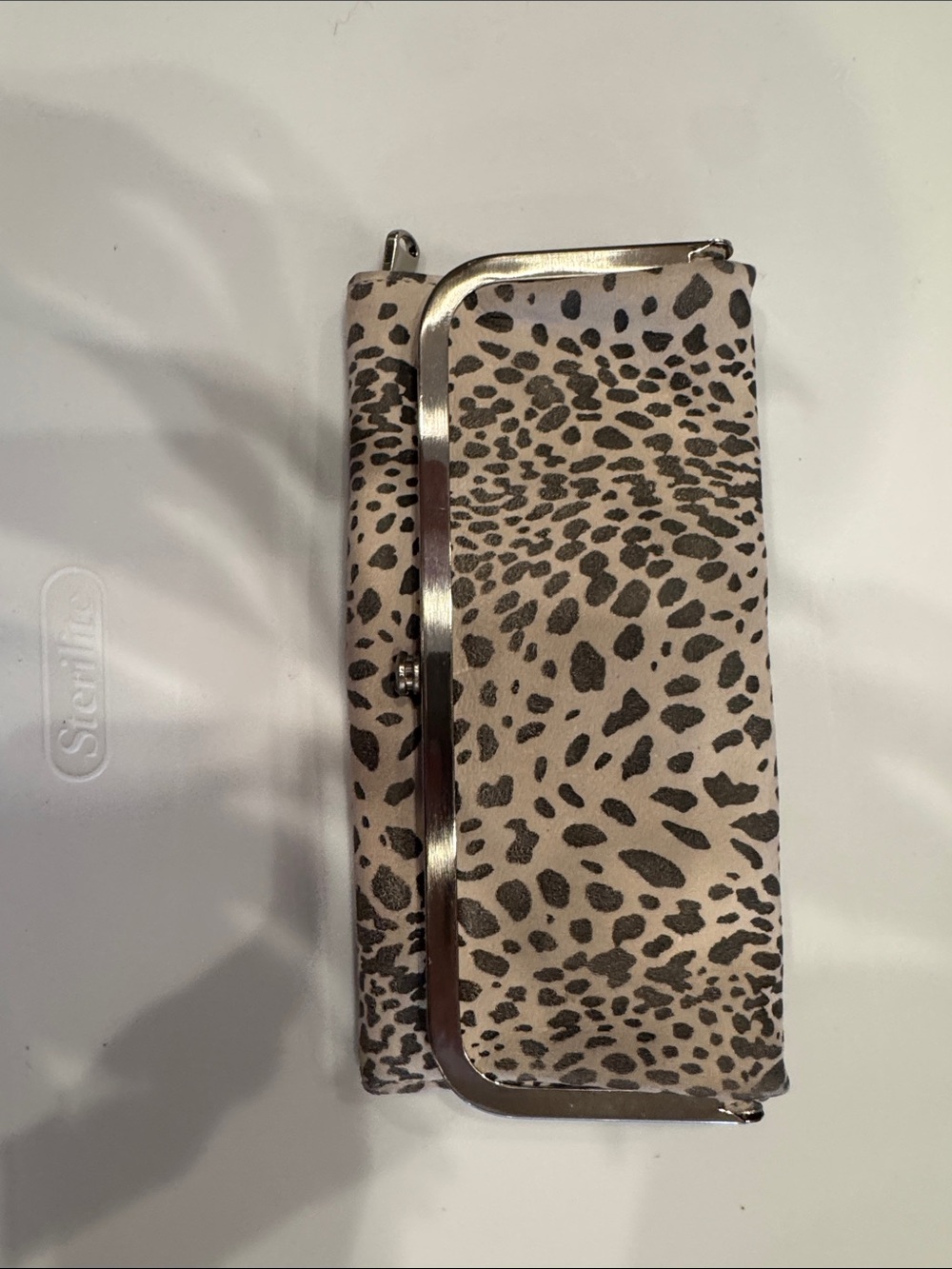 HOBO Beige and Brown Leopard-Print Wallet